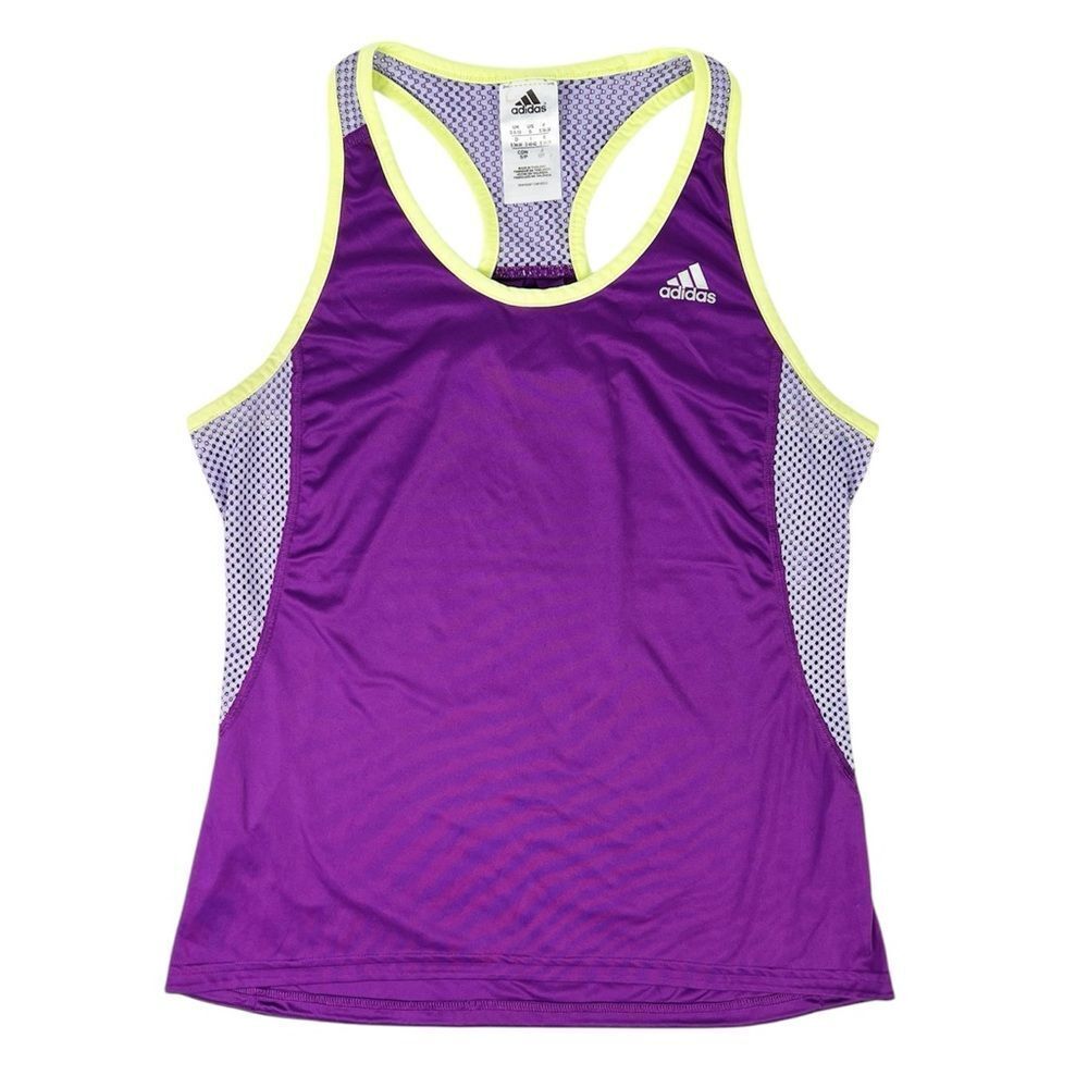 Adidas Climalite Purple Mesh Workout Tank Top Size Small